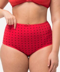 Grote Maten Maxislips, Dames, rood, Maat: 46/48, Katoen, Ulla Popken