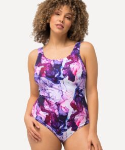 Grote Maten Badpak, Dames, paars, Maat: 58/60, Polyester/Elastaan, Ulla Popken