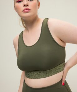 Grote Maten Sportbeha, Dames, bruin, Maat: 50/52, Polyester/Elastaan, Studio Untold