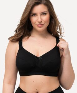 Grote Maten Softbeha, Dames, zwart, Maat: 115C, Katoen/Synthetische vezels, Ulla Popken