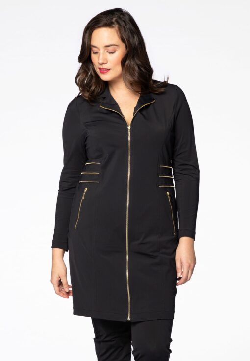 Yoek Blazer met ritsen COCO | Zwart | Maat 58/60