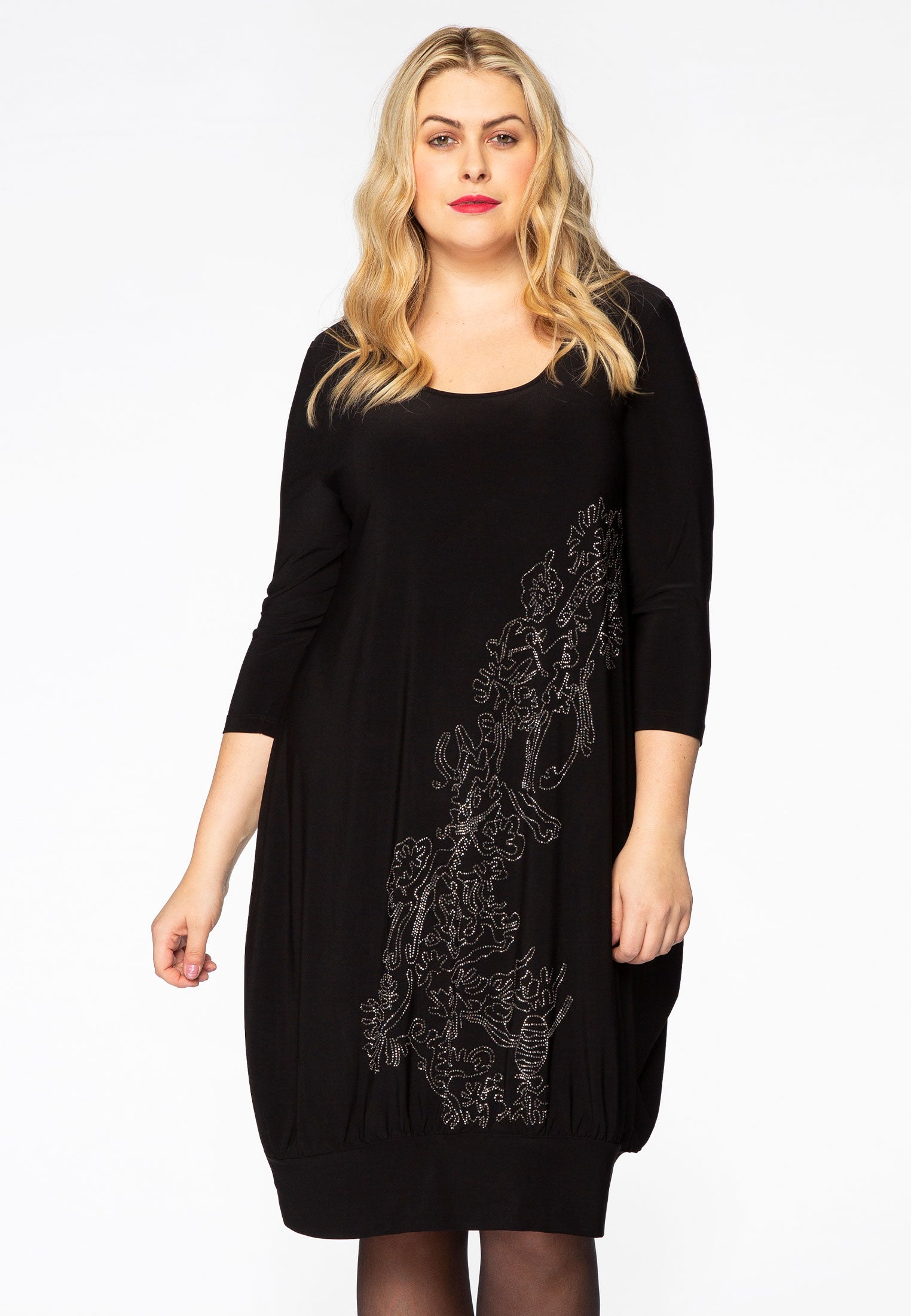 Yoek Jurk ballon | Zwart | Maat 42/44