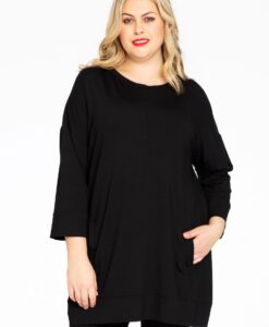 Yoek Shirt wijd LOUNGE | Zwart | Maat 42/44