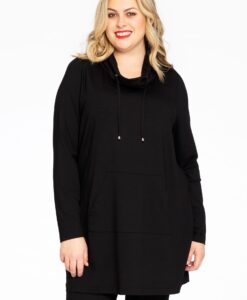 Yoek Shirt met zak LOUNGE | Zwart | Maat 38/40