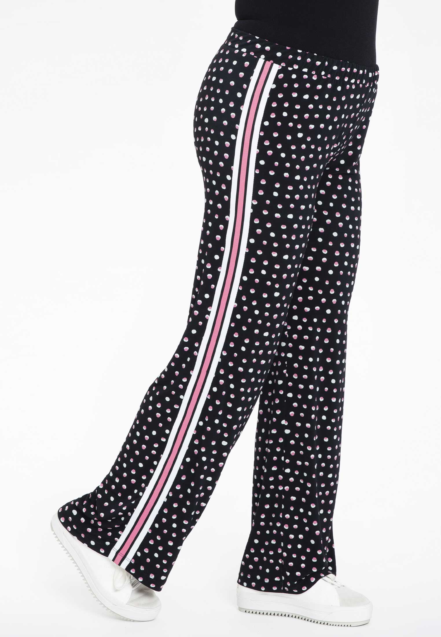 Yoek Broek SPRINKLE streep | Zwart | Maat 46/48
