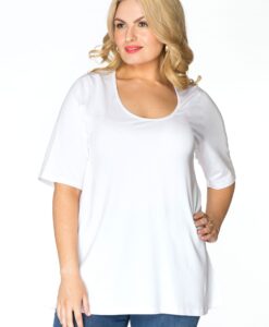 Yoek T-shirt A-lijn | Wit | Maat 42/44