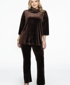 Yoek Trousers bootcut | Bruin | Maat 50/52