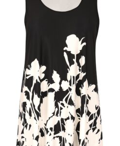 Yoek Singlet flare BOUQUET | Zwart | Maat 38/40