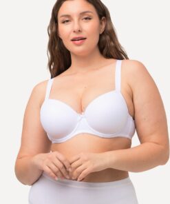 Grote Maten Beugel BH, Dames, wit, Maat: 90E, Synthetische vezels/Elastaan, Ulla Popken