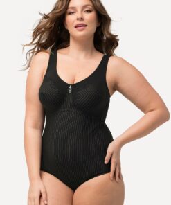 Grote Maten Bodyforming-bodysuit, Dames, zwart, Maat: 90D, Katoen/Synthetische vezels, Ulla Popken