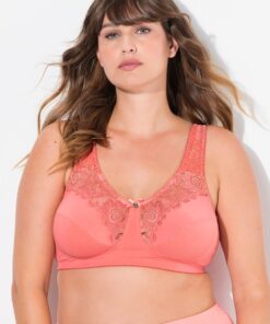 Grote Maten Kelly steun beha, Dames, roze, Maat: 115E, Katoen, Ulla Popken