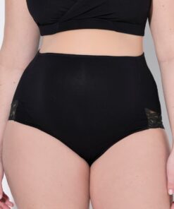 Grote Maten Bellieva tailleslip, Dames, zwart, Maat: 62/64, Katoen, Ulla Popken