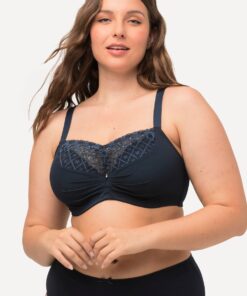 Grote Maten Beugelbeha, Dames, blauw, Maat: 85B, Synthetische vezels/Elastaan, Ulla Popken