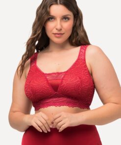 Grote Maten Bralette, Dames, rood, Maat: 100D, Synthetische vezels/Elastaan, Ulla Popken