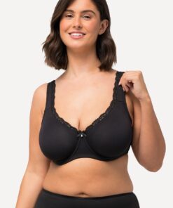 Grote Maten Beugelbeha, Dames, zwart, Maat: 115C, Katoen/Synthetische vezels, Ulla Popken