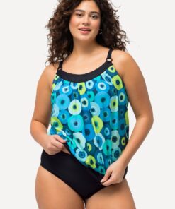 Grote Maten Tankini, Dames, blauw, Maat: 42, Synthetische vezels/Elastaan, Ulla Popken
