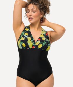 Grote Maten Badpak, Dames, zwart, Maat: 48, Synthetische vezels/Elastaan, Ulla Popken