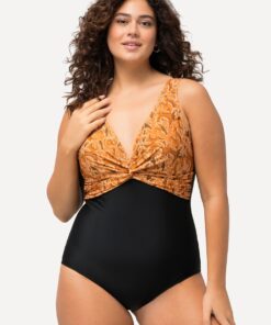 Grote Maten Badpak, Dames, zwart, Maat: 58, Polyester/Synthetische vezels/Elastaan, Ulla Popken