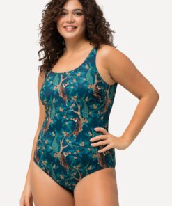 Grote Maten Badpak, Dames, turquoise, Maat: 62/64, Polyester/Elastaan, Ulla Popken