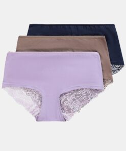 Grote Maten Hipster, Dames, blauw, Maat: 62/64, Katoen/Synthetische vezels/Elastaan, Ulla Popken