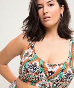 Grote Maten Bikinitop, Dames, groen, Maat: 42, Polyester/Synthetische vezels/Elastaan, Studio Untold