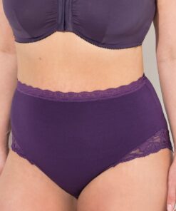Grote Maten Maxi-slips, Dames, paars, Maat: 66/68, Katoen/Synthetische vezels/Elastaan, Ulla Popken