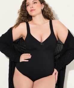 Grote Maten body, Dames, zwart, Maat: 90D, Katoen/Synthetische vezels, Ulla Popken
