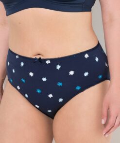 Grote Maten Midi-slips, Dames, blauw, Maat: 54/56, Katoen, Ulla Popken