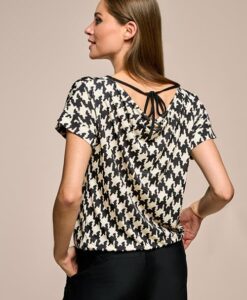 Benza Print Top Zwart / Wit