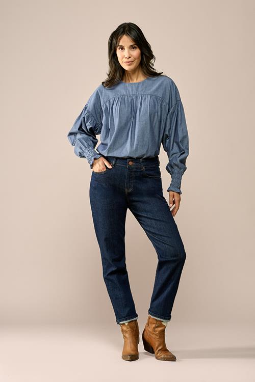 Caroline Tensen Winsley Blouse Medium Blauw Denim