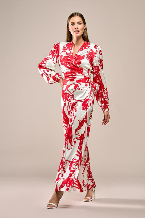 Cassandra Print Broek Rood / Wit