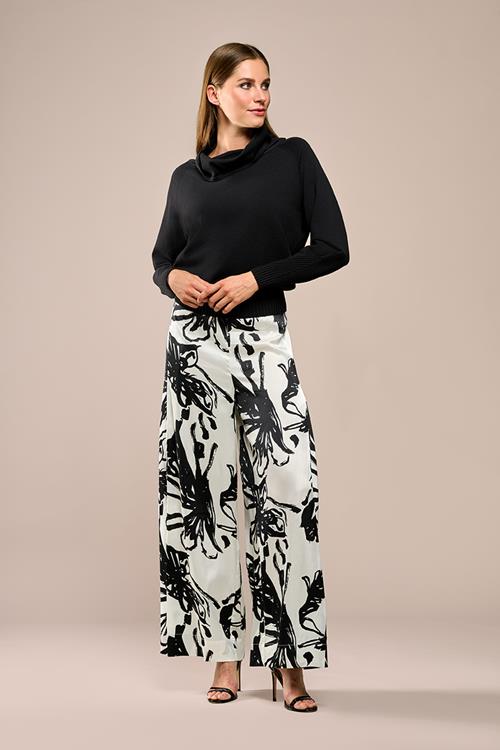 Cassandra Print Broek Zwart / Wit