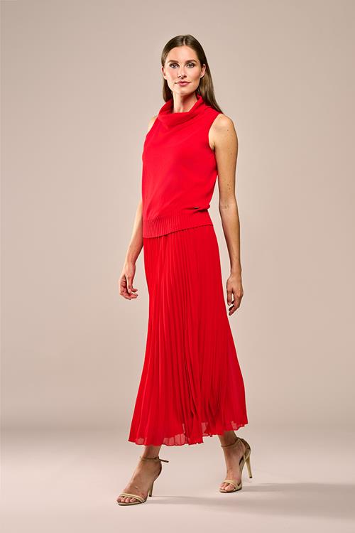 Lara Plisse Rok Rood