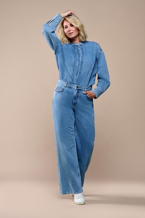 Lienna Broek Denim Blauw Maxi