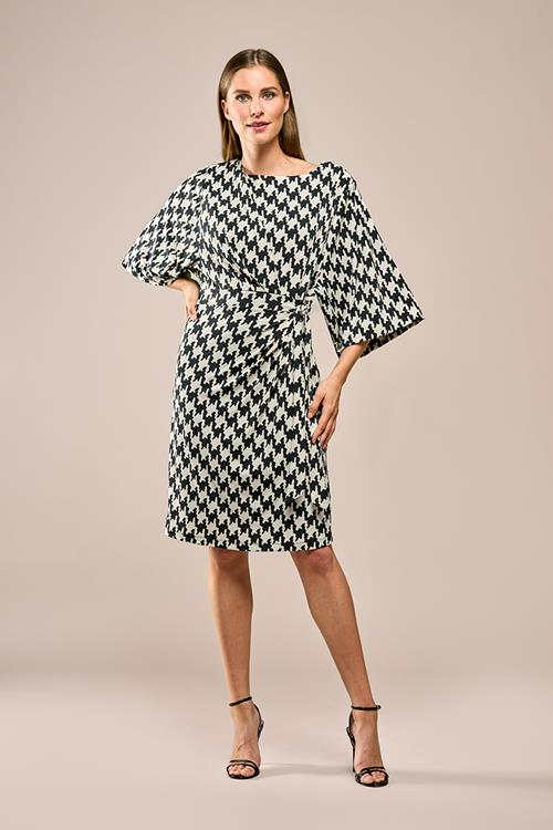 Milan Print Jurk Zwart / Wit