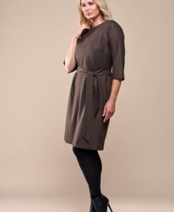 Ziana Lurex Jurk Bruin Maxi
