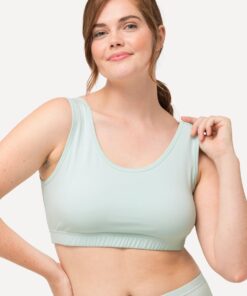 Grote Maten Bustier, Dames, turquoise, Maat: 54/56, Katoen, Ulla Popken