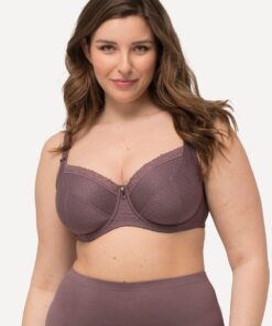 Grote Maten Beugelbeha, Dames, bruin, Maat: 90D, Synthetische vezels/Elastaan, Ulla Popken