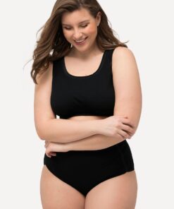 Grote Maten Bustier, Dames, zwart, Maat: 50/52, Katoen, Ulla Popken