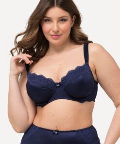 Grote Maten Beugelbeha, Dames, blauw, Maat: 105C, Polyester/Synthetische vezels/Elastaan, Ulla Popken