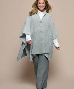 Aliza Poncho Grijs Maxi