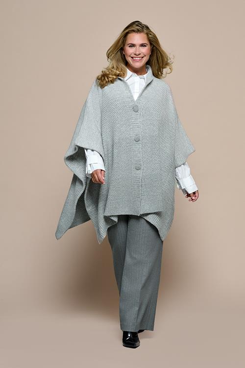 Aliza Poncho Grijs Maxi
