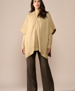 Ayla Lurex Poncho Zand / Goud