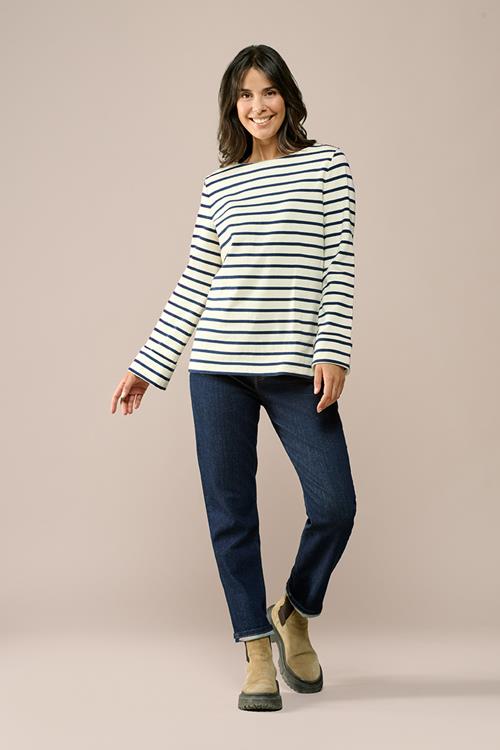 Caroline Tensen Chester Streep Top Ecru / Navy
