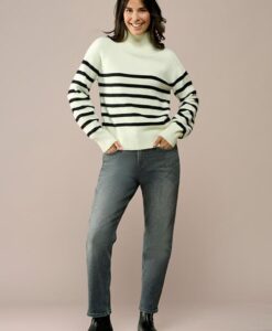 Caroline Tensen Danville Streep Trui Offwhite / Zwart