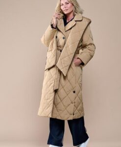 Ivana Trenchcoat Zand Maxi