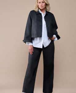 Jaily Coated Jacket Zwart Maxi