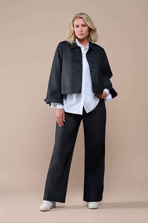 Jaily Coated Jacket Zwart Maxi