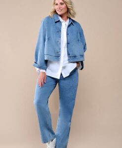 Jaily Jacket Denim Blauw Maxi