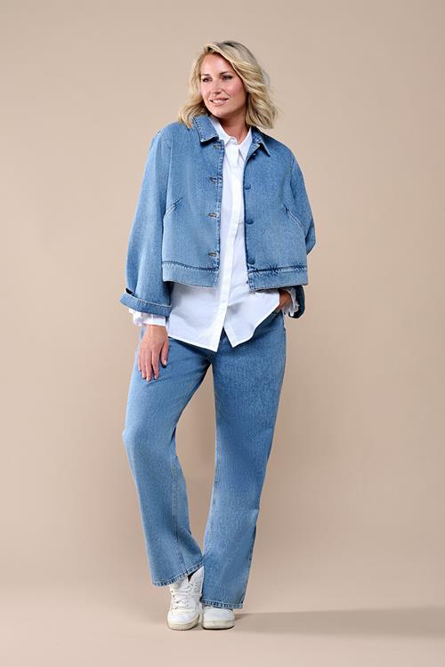Jaily Jacket Denim Blauw Maxi